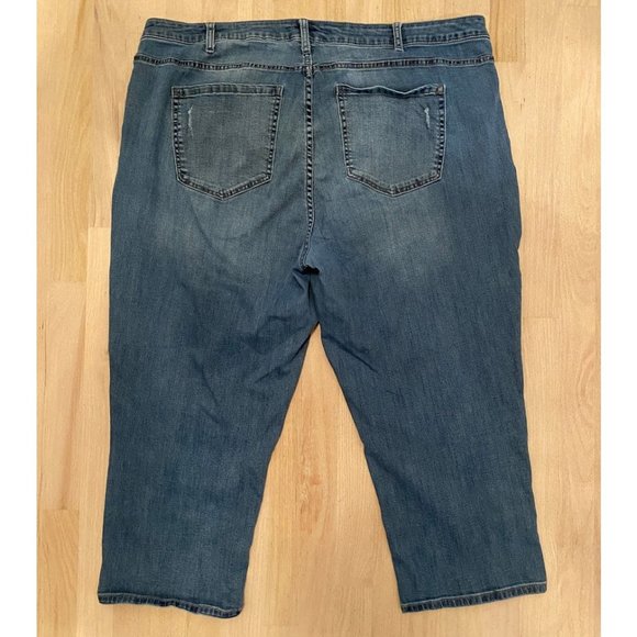 Lane Bryant girlfriend crop embroidered jean sz 22 - Picture 5 of 5